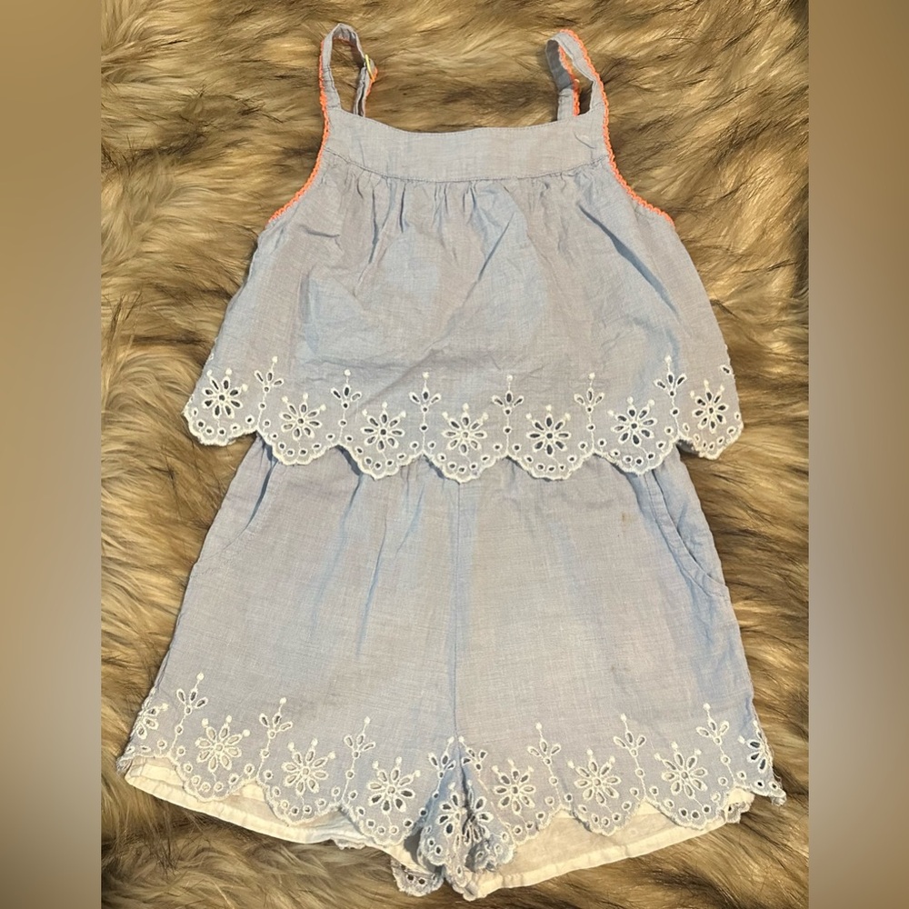 Mini Boden Romper with Eyelet detail Size 3-4Y